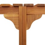 vidaXL Entourage de bain à remous semi-ronde 272x120.5x55.5 cm en bois massif d'acacia