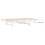 vidaXL Lit coulissant Blanc 2x(90x200) cm Bois de pin massif