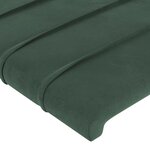 vidaXL Cadre de lit avec tête de lit Vert foncé 180x200 cm Velours