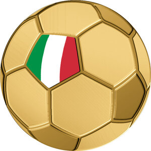 Pièce de monnaie en Or 3000 Francs g 0.031 (1/1000 oz) Millésime 2023 Gold Gift ITALY FOOTBALL