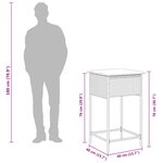 vidaXL Ensemble de bar de jardin 3 Pièces avec coussins noir poly rotin