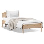 vidaXL Cadre de lit sans matelas 90x200 cm bois de pin massif