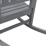 vidaXL Chaise à bascule de jardin Gris clair 70x92x108 cm HDPE