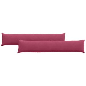 vidaXL Coussins de canapé 2 Pièces Bordeaux 200 x 40 cm