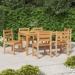 vidaXL Chaises de jardin lot de 6 Bois de teck solide