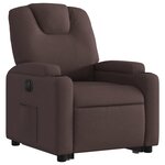vidaXL Fauteuil inclinable électrique marron foncé tissu