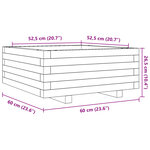 vidaXL Jardinière blanc 60x60x26 5 cm bois de pin massif
