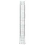vidaXL Paniers à gabions arqués 2 Pièces 200x30x220/240 cm fer galvanisé