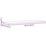vidaXL Dessus de table 110x40x1 7 cm rectangulaire bois de pin massif