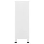 vidaXL Coffre de rangement industriel Blanc 75x40x115 cm Métal