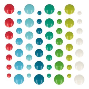 Set Émail Coloré Autocollant - 64 Pièces - Folk