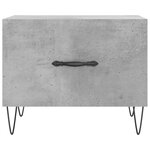 vidaXL Tables basses 2 Pièces gris béton 50x50x40 cm bois d'ingénierie