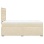 vidaXL Sommier à lattes de lit avec matelas crème 120x190 cm tissu