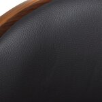 vidaXL Tabourets de bar lot de 2 noir bois courbé et similicuir