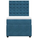 vidaXL Sommier à lattes de lit et matelas Bleu foncé 80x200 cm Velours