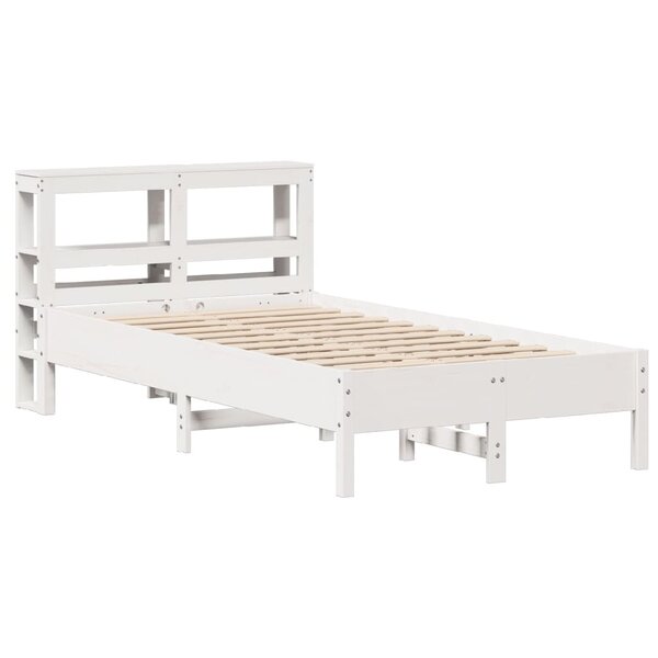 vidaXL Cadre de lit sans matelas blanc 100x200 cm bois de pin massif