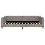 vidaXL Lit de jour avec gigogne et tiroirs taupe 100x200 cm tissu