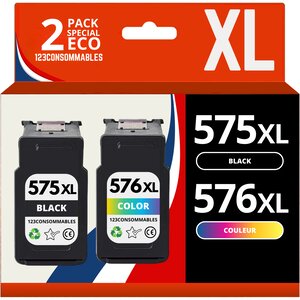 Pack compatible CANON PG-575XL/CL-576XL 2 cartouches