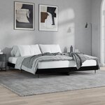 vidaXL Cadre de lit noir 140x200 cm bois d'ingénierie