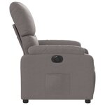 vidaXL Fauteuil inclinable électrique Taupe Tissu
