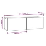 vidaXL Ensemble de meubles TV 4 Pièces Blanc Bois d'ingénierie