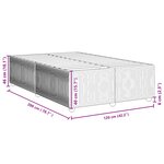 vidaXL Cadre de lit Gris foncé 120x200 cm Velours