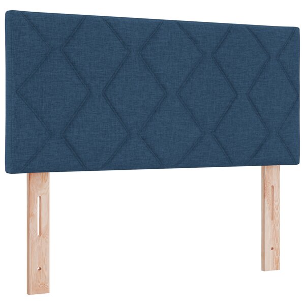 vidaXL Tête de lit Style Blocs de Diamant Bleue 100 cm Tissu