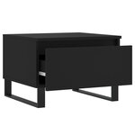 vidaXL Tables basses 2 Pièces noir 50x46x35 cm bois d'ingénierie