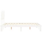vidaXL Cadre de lit avec tête de lit blanc 120x200 cm bois massif