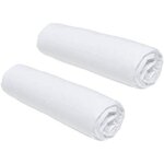 2 draps housses - 160 x 200 cm - Craie