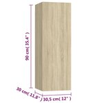 vidaXL Ensemble de meubles TV 3 Pièces Chêne sonoma Bois d'ingénierie