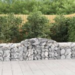 vidaXL Paniers à gabions arqués 20 Pièces 300x50x60/80 cm fer galvanisé