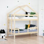 Lits cabane superposés KILI 90 x 200 naturel