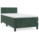 vidaXL Sommier à lattes de lit avec matelas Vert foncé 90x190 cm