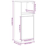 vidaXL Buffet avec LED chêne sonoma 38x34x100 cm bois d'ingénierie
