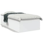 vidaXL Cadre de lit blanc 90x190 cm bois d'ingénierie