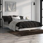 vidaXL Cadre de lit gris béton 120x190 cm bois d'ingénierie