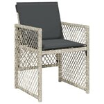 vidaXL Ensemble à manger de jardin 11Pièces avec coussins gris poly rotin