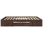 vidaXL Cadre de lit chêne marron 180x200 cm bois d'ingénierie
