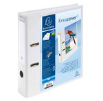 Classeur à Levier Prem'Touch Dos 70mm Rembordé 1 pochette extérieure A4 Blanc EXACOMPTA