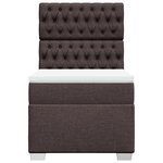 vidaXL Sommier à lattes de lit avec matelas Marron foncé 100x200 cm