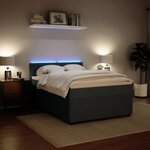 vidaXL Sommier à lattes de lit et matelas Gris foncé 140x190cm Velours