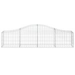 vidaXL Paniers à gabions arqués 12 Pièces 200x30x40/60 cm Fer galvanisé