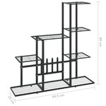 vidaXL Support pour plantes 94 5x25x88 cm Noir Métal