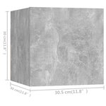 vidaXL Ensemble de meubles TV 5 Pièces Gris béton Bois d'ingénierie