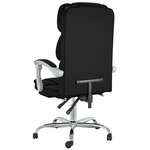 vidaXL Fauteuil inclinable de bureau Noir Similicuir