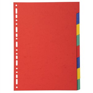 Intercalaires carte marbrée 220g/m2 8 onglets neutres - A4 - couleurs assorties EXACOMPTA