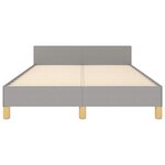 vidaXL Cadre de lit sans matelas gris clair 120x200 cm tissu