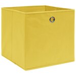 vidaXL Boîtes de rangement 4 Pièces Jaune 32x32x32 cm Tissu