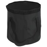 vidaXL Seaux pliables 2 Pièces noir 30 L PVC